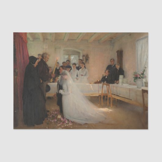 Papier Mousseline Bénédiction du jeune couple avant le mariage (Recto)