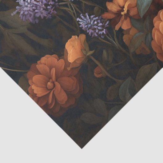 Papier Mousseline Bengale Chat Belle Fleurs Découpage (Détail)