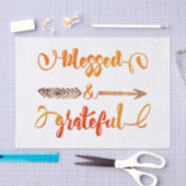 Papier Mousseline béni et reconnaissant l'action de grâce (Artisanat)