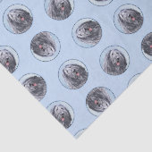 Papier Mousseline Bergamasco Sheepdog Shepherd Peinture Chien mignon (Détail)