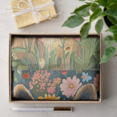 Papier Mousseline Berger allemand Whimsical dans un jardin de fleurs (Cadeau)