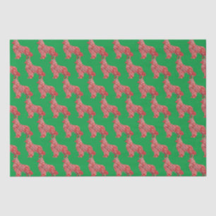 Papier Mousseline Berger australien Chien de Noël Silhouette Vert