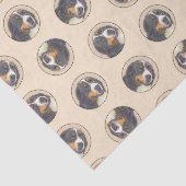 Papier Mousseline Bernese Mountain Dog Berner Peinture de mignons an (Détail)