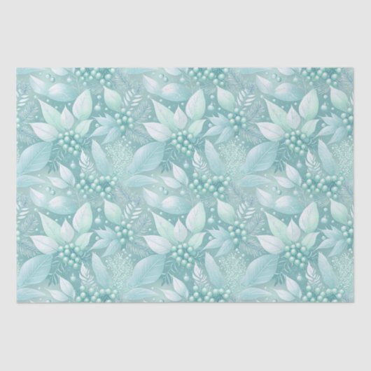 Papier Mousseline Berries de Noël côtier Motif #7 ID1009 (Recto)