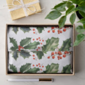 Papier Mousseline Berries de Noël Holly Feuilles. Berries de Noël (Cadeau)
