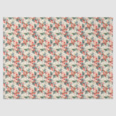 Papier Mousseline Berries de Noël Rouge moderne (Recto)