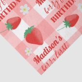 Papier Mousseline Berry First Birthday Strawberry First 1er Nom (Détail)