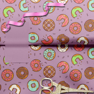 Papier Mousseline Berry Motif de Donut Retro
