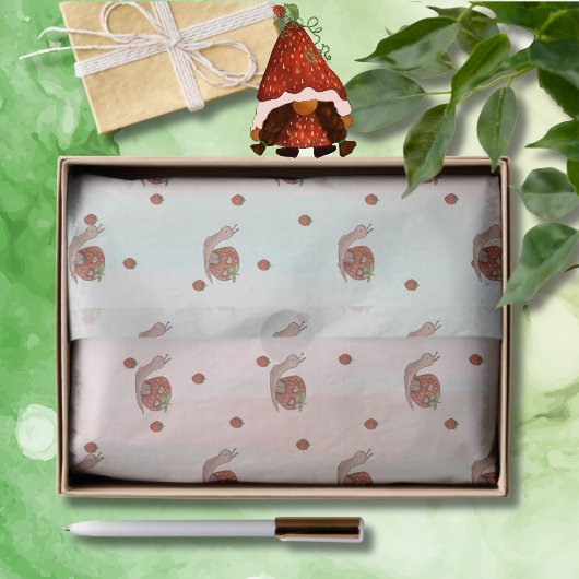 Papier Mousseline Berry Premier Anniversaire Fraise Snail