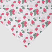 Papier Mousseline Berry Sweet Motif de fraises (Détail)