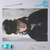 Papier Mousseline Berthe Morisot avec un bouquet de violettes, Manet (Artisanat)