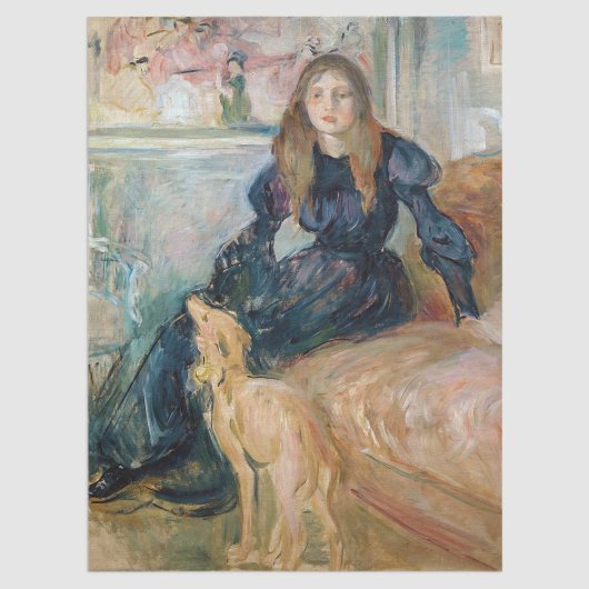 Papier Mousseline Berthe Morisot - Julie et son Greyhound Laerte