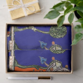 Papier Mousseline BESTIAIRE MÉDIÉVAL FABRIQUANT DE LA MUSIQUE Chouet (Cadeau)