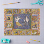 PAPIER MOUSSELINE BESTIAIRE MÉDIÉVAL, HARPY ET CENTAUR, ANIMAUX FORE (Artisanat)