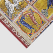 PAPIER MOUSSELINE BESTIAIRE MÉDIÉVAL, OURS, ANIMAUX FORESTIERS (Détail)