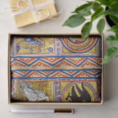 PAPIER MOUSSELINE BESTIAIRE MÉDIÉVAL, POISSON UNICORNE, ANIMAUX FANT (Cadeau)