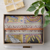 PAPIER MOUSSELINE BESTIAIRE MÉDIÉVAL, SALAMANDRE, ANIMAUX FORESTIERS (Cadeau)