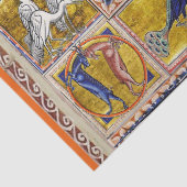 PAPIER MOUSSELINE BESTIAIRE MÉDIÉVAL, SALAMANDRE, ANIMAUX FORESTIERS (Détail)