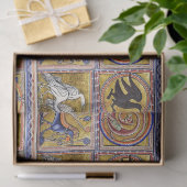 PAPIER MOUSSELINE BESTIAIRE MÉDIÉVAL, UNICORNE, ANIMAUX FANTASTIQUES (Cadeau)