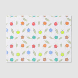 Papier Mousseline Bestiole mignon et motif sans couture feuille