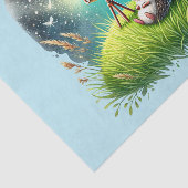 Papier Mousseline Bêtes de bois mignonnes chaudières de choux hériss (Détail)