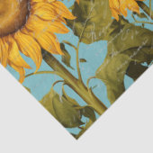 Papier Mousseline Beurre de tournesol d'automne Bleu Ephémère Découp (Détail)