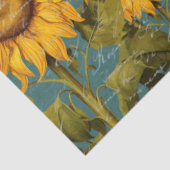 Papier Mousseline Beurre de tournesol d'automne Turquoise Ephémère D (Détail)
