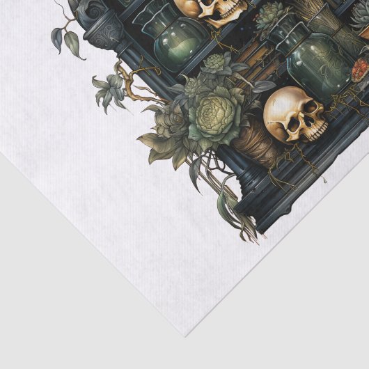 Papier Mousseline Bibliothèque d'apothèque gothique pour découpage (Détail)