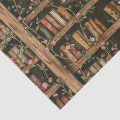 Papier Mousseline Bibliothèques avec vignes fleuries (Détail)