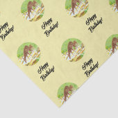 Papier Mousseline Biche et Faon Jaune (Détail)