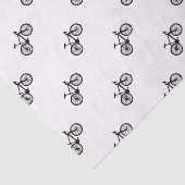 Papier Mousseline Bicyclette tirée par la main simple en noir et (Détail)