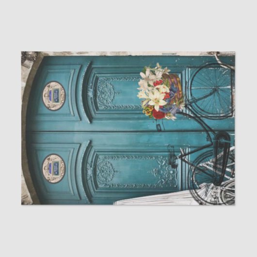 Papier Mousseline Bicyclette Vintage papier de tissus (Recto)