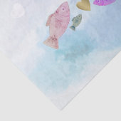 Papier Mousseline Bienvenue Baby Dreamy Aquarelle Poisson Coeurs de (Détail)