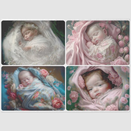 Papier Mousseline Bienvenue Papier Tissu Bébé (Recto)