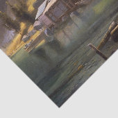 Papier Mousseline Bierstadt - Camp de pêche et de chasse,  (Détail)