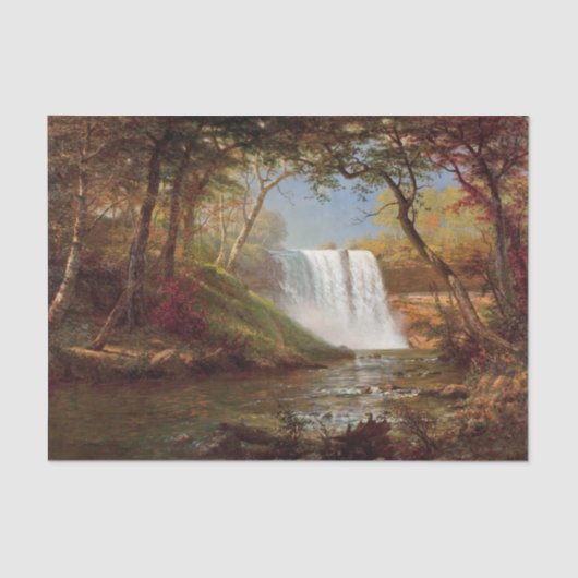 Papier Mousseline Bierstadt Minnehaha Falls peinture (Recto)