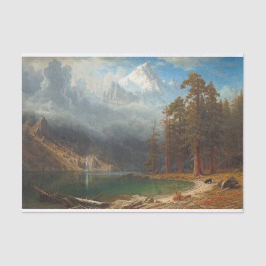 Papier Mousseline Bierstadt Mont Corcoran peinture (Recto)