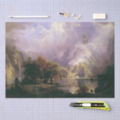 Papier Mousseline Bierstadt Rockies Lake Deer (Artisanat)