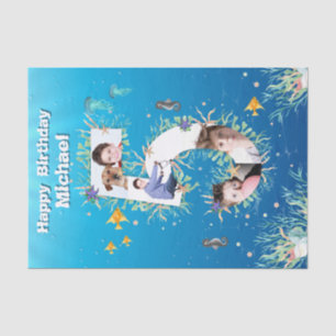 Papier Mousseline Big 5th Under the Sea Anniversaire Photo Collage