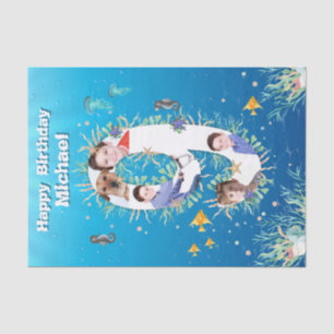 Papier Mousseline Big 9th Under the Sea Anniversaire Photo Collage