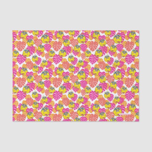Papier Mousseline Big Bird | Motif tropical (Recto)