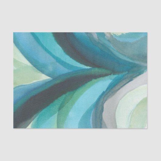 Papier Mousseline Big Blue Leaf I (Recto)