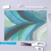 Papier Mousseline Big Blue Leaf I (Artisanat)