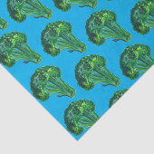 Papier Mousseline Big Broccoli Aquarelle bleu cadeau (Détail)