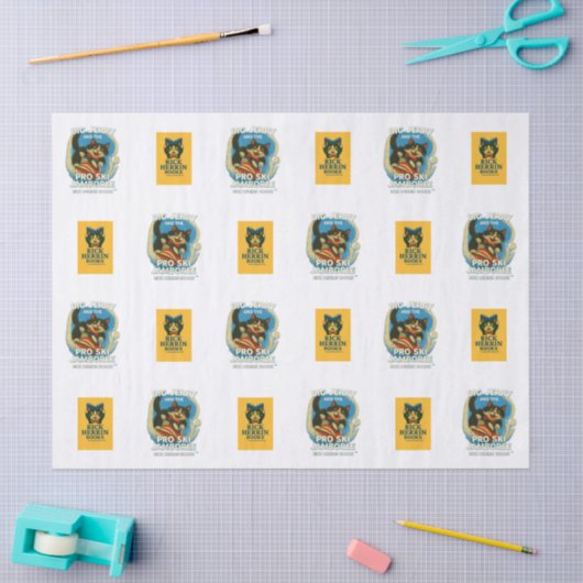 Papier Mousseline Big Jerry and Rick Herrin Books Logo Tissue Paper (Artisanat)