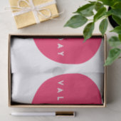 Papier Mousseline Big Pink Heart Valentine's Day Tissus Paper (Cadeau)