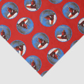 Papier Mousseline Big Red Lighthouse Peinture Holland Art original (Détail)