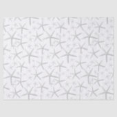 Papier Mousseline Big Starfish Motif sur le papier Tissu Blanc (Recto)