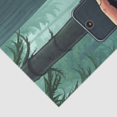 Papier Mousseline Bigfoot Sasquatch Selfie Decoupage (Détail)