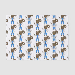 Papier Mousseline Bighorn sheep doctor cartoon illustration